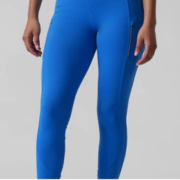 Athleta Rainer Tight Leggings Size 2X Blue Reflective Pants NWT! - Picture 4 of 16